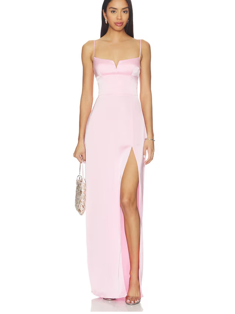 Amanda Uprichard Pink Lrya Maxi Dress